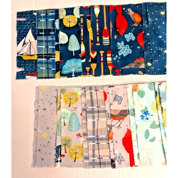 Moda Lakeside Story 42 5-in Charm Precut Fabric Quilt Squares Fishing Boat Theme - Picture 5 of 9